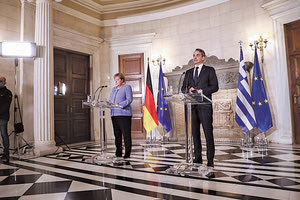 Από την κοινή συνέντευξη Τύπου Μέρκελ-Μητσοτάκη