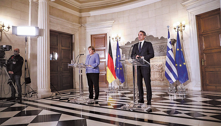 Από την κοινή συνέντευξη Τύπου Μέρκελ-Μητσοτάκη