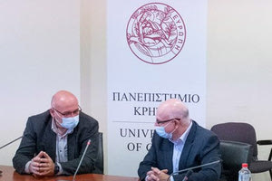 Με τον αντιπρύτανη του Πανεπιστημίου της Κύπρου, καθηγητή Ιωάννη Γιαπιντζάκη συναντήθηκε ο πρύτανης του Πανεπιστημίου Κρήτης, καθηγητής  Γεώργιος Μ. Κοντάκης