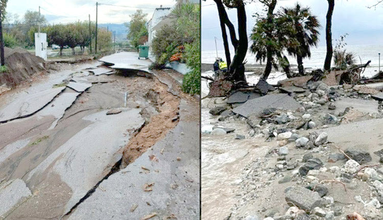 καταστροφικές πλημμύρες σε Εύβοια και Πήλιο