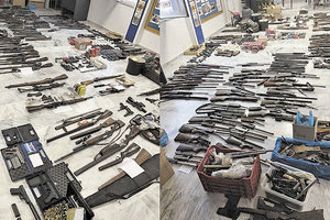 μεγάλος αριθμός όπλων που βρέθηκαν στα Χανιά