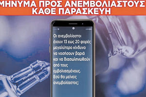 Αρχίζουν τα μηνύματα στους ανεμβολίαστους