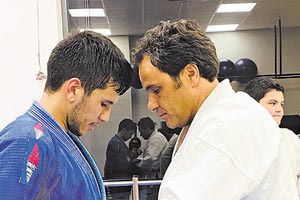 Ο Ζαϊμάκης με τον προπονητή του