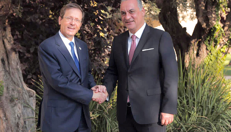 Ο Μανώλης Κ. Κεφαλογιάννης στην πρόσφατη επίσκεψή του στο Ισραήλ συναντήθηκε με τον Πρόεδρο της χώρας Ισαάκ Χέρτζοκ,