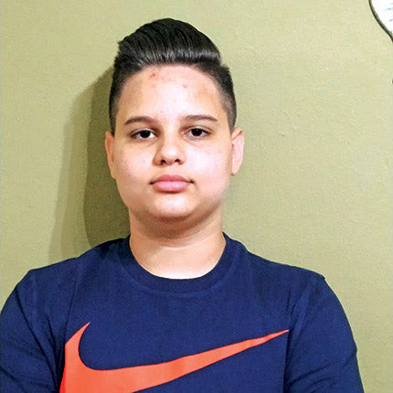 Ο Νίκος Τσικριτσάκης, μαθητής της Γ΄τάξης στο 2ο Γυμνάσιο Ηρακλείου