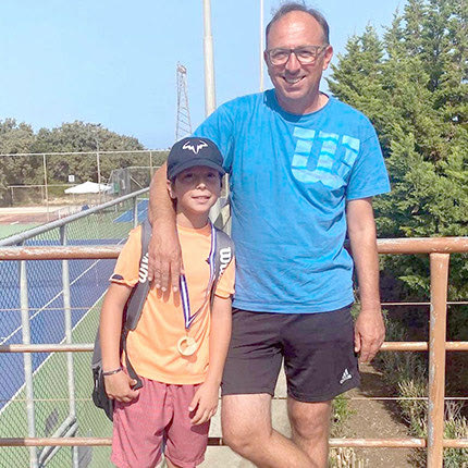 Ο Τρούλης με τον προπονητή του κ. Μελισσουργάκη