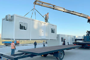 άφιξη νέων οικίσκων στο Αρκαλοχώρι