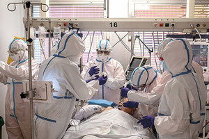 ασθενής με κοροναϊό διασωληνωμένος