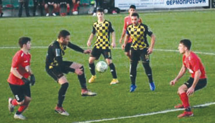 Φάση απο τον αγώνα του Ανθεστίωνα με τη Μινωική στο Θραψανό