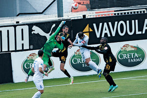 Εντυπωσιακή φάση στο χθεσινό ματς Εργοτέλης-Αστέρας Βλαχιώτη