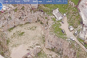 Ο οικοπεδικός χώρος του αθλητικού πολύκεντρου από αέρος