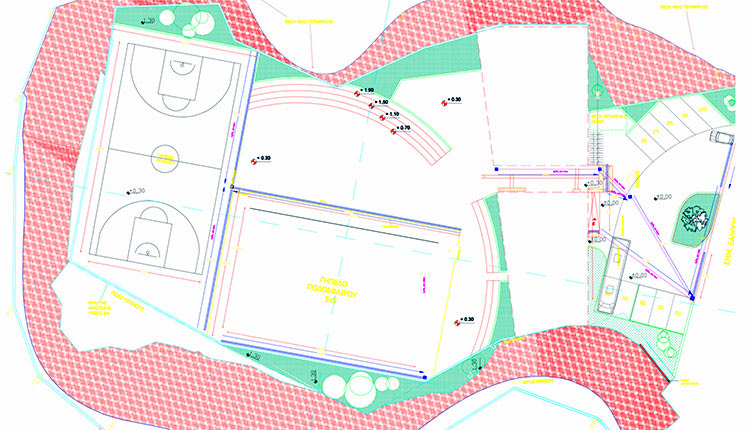 Από τη μελέτη του αθλητικού κέντρου Αγίας Αικατερίνης