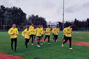 Στιγμιότυπο από την προπόνηση του Εργοτέλη στη Ρόδο