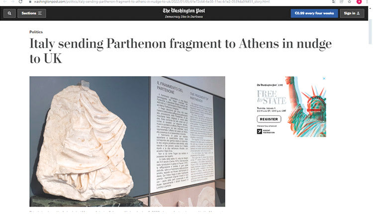 Στο θέμα της επιστροφής αναφέρθηκε η Washington Post