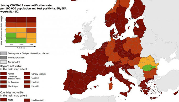 ECDC: Στο «βαθύ κόκκινο» και η Κρήτη