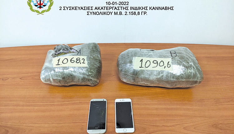 Ο 21χρονος μετέφερε 2 κιλά κάνναβης