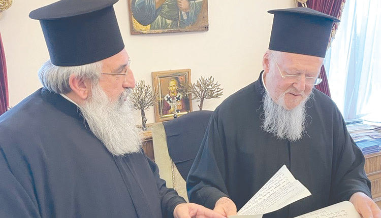 Εγκάρδια συνομιλία με τον κ. κ. Βαρθολομαίο είχε ο νέος Αρχιεπίσκοπος Κρήτης
