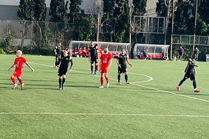 Στιγμιότυπο από το χθεσινό παιχνίδι του Αλμυρού στην Αθήνα