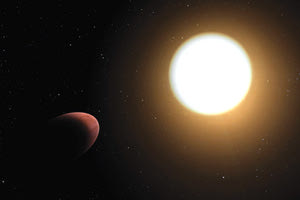 ένας παραμορφωμένος εξωπλανήτης που έχει σχήμα μάλλον μπάλας ράγκμπι ο WASP-103b