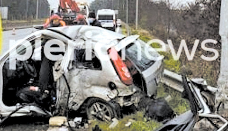 Από το τραγικό τροχαίο που κόστισε τη ζωή στον φοιτητή του ΕΛΜΕΠΑ