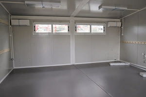 H διαμόρφωση οικίσκων στους οποίους θα στεγαστεί προσωρινά το 7ο Δημοτικό Σχολείο Ηρακλείου