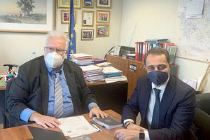 με τον Γενικό Γραμματέα Δημήτρη Παπαγιαννίδη ο βουλευτής Νέας Δημοκρατίας Ηρακλείου Μάξιμος Σενετάκης