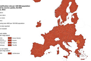 Ο νέος χάρτης του ECDC, όπου όλη η Ευρώπη είναι κόκκινη