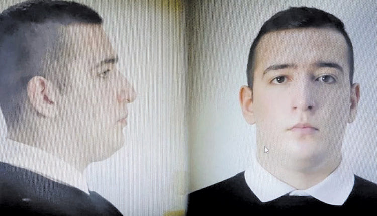 Ο φερόμενος δράστης  σε φωτογράφιση στην Ασφάλεια  Θεσσαλονίκης από τα επεισόδια του 2019