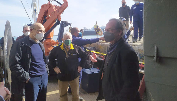 Ο κ. Μαχιάς με τους κ.κ. Καρακάση και Ελευθερίου