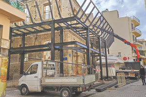 Εσωτερικά του σιδερένιου εξοπλισμού θα τοποθετηθούν λαμαρίνες