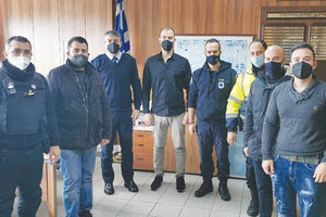 Στιγμιότυπο από τη συνάντηση με τον Α.Δ. Ηρακλείου