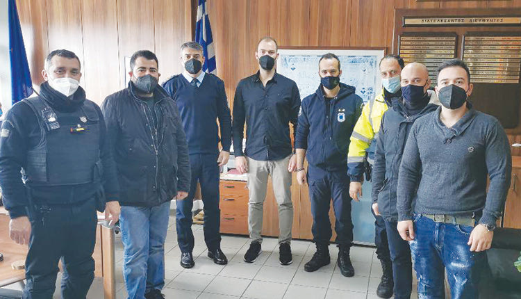 Στιγμιότυπο από τη συνάντηση με τον Α.Δ. Ηρακλείου