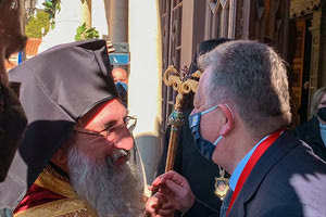 Ο περιφερειάρχης Κρήτης κ. Σταύρος Αρναουτάκης και ο Αρχιεπισκόπος Κρήτης