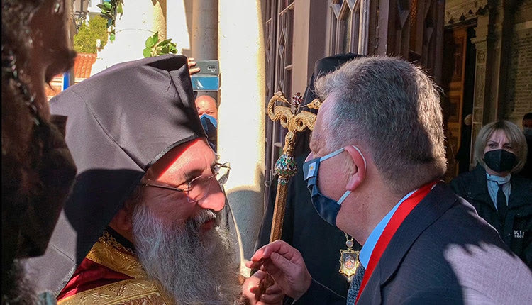 Ο περιφερειάρχης Κρήτης κ. Σταύρος Αρναουτάκης και ο Αρχιεπισκόπος Κρήτης