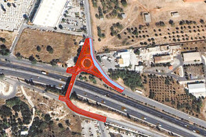 Κλειστό λόγω εργασιών θα παραμείνει σήμερα το τμήμα του κυκλικού κόμβου μπροστά από το Praktiker