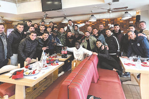 Οι παίκτες του Ηροδότου στην κοπή πίτας του Συλλόγου