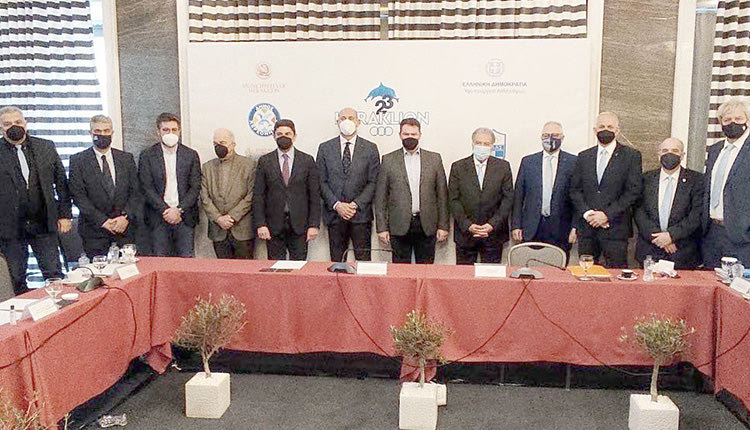   Από την σύσκεψη της Διεθνούς Επιτροπής Μεσογειακών Αγώνων που έγινε στο Ηράκλειο