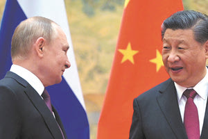 Ο Κινέζος ηγέτης, Σι Τζινπίνγκ με τον Ρώσο ομόλογό του, Βλαντιμίρ Πούτιν