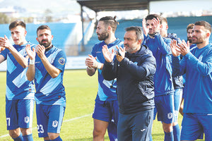 Την πιο μεγάλη σε έκταση φετινή τους νίκη πανηγύρισαν οι παίκτες του Ηροδότου