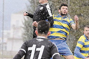 Στιγμιότυπο από τη νίκη του ΟΦΗ στην Τρίπολη