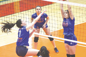 Φάση από το παιχνίδι ΓΕΗ - Μεσσαρά στις Παγκορασίδες