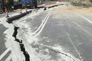 Και από τα ρίχτερ κινδυνεύει ο δρόμος της Μεσσαράς