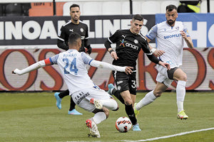 Ο Μπαλογιάννης σε μία προσπάθεια του από το ματς του Σαββάτου