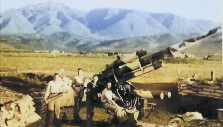 Κανόνι της αντιαεροπορικής πυροβολαρχίας που έδρευε στην τοποθεσία «Κερά Παναγιά» λίγο έξω από το χωριό Μουχτάρω