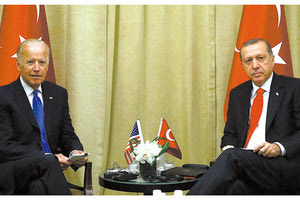 Ο Ταγίπ Ερντογάν με τον Τζο Μπάιντεν