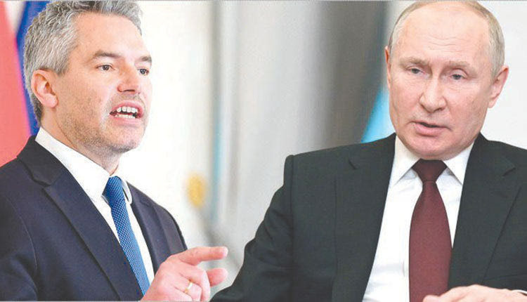 Ο καγκελάριος της Αυστρίας, Καρλ Νεχάμερ, είχε χθες στη Μόσχα «άμεση, ανοιχτή και σκληρή» συνομιλία με τον Ρώσο πρόεδρο, Βλαντίμιρ Πούτιν,