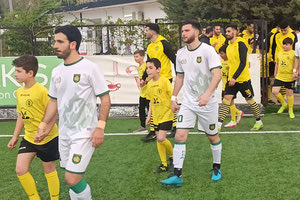 Από την είσοδο των παικτών του ΠΟΑ και του Ανθεστίωνα στο γήπεδο