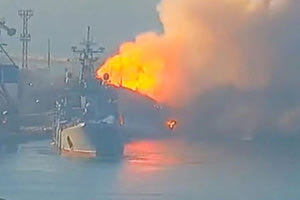 Εκτός μάχης το καταδρομικό πλοίο «Μόσχα» του ρωσικού Πολεμικού Ναυτικού.