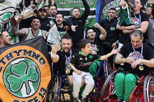 Οι παίκτες του Παναθηναϊκού πανηγύρισαν στο Ηράκλειο το πρώτο τους πρωτάθλημα