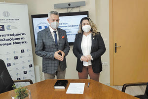 Οι Νεκτάριος Παπαβασιλείου και Λένα Μπορμπουδάκη